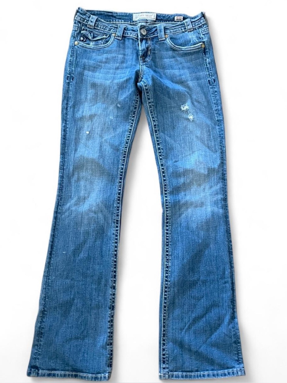 Mek Denim Aruba Distressed Bootcut Jeans